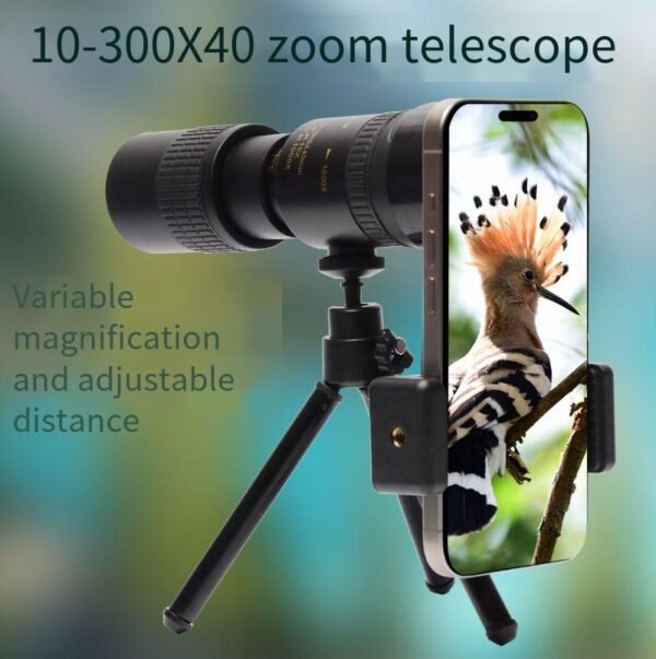 Zoom monocular telescope 10-300??40 zoom (high-magnification high-definition telescope for mobile phone photography)
