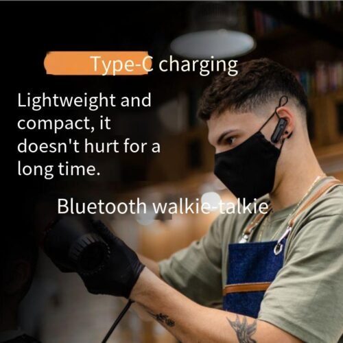 Mini ear-hook walkie-talkie(Wireless Bluetooth long-distance call in hotel restaurant)